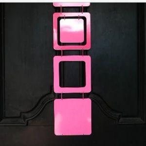 KENNETH WINGARD BUBBLEGUM pink square mobile artwork wall hanging metal rare NEW